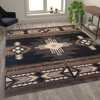 Flash Furniture 8' x 10' Black Rustic Southwest Style Area Rug ACD-RGY9S1-810-BK-GG